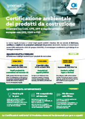 Brochure certificazione ambientale dei prodotti