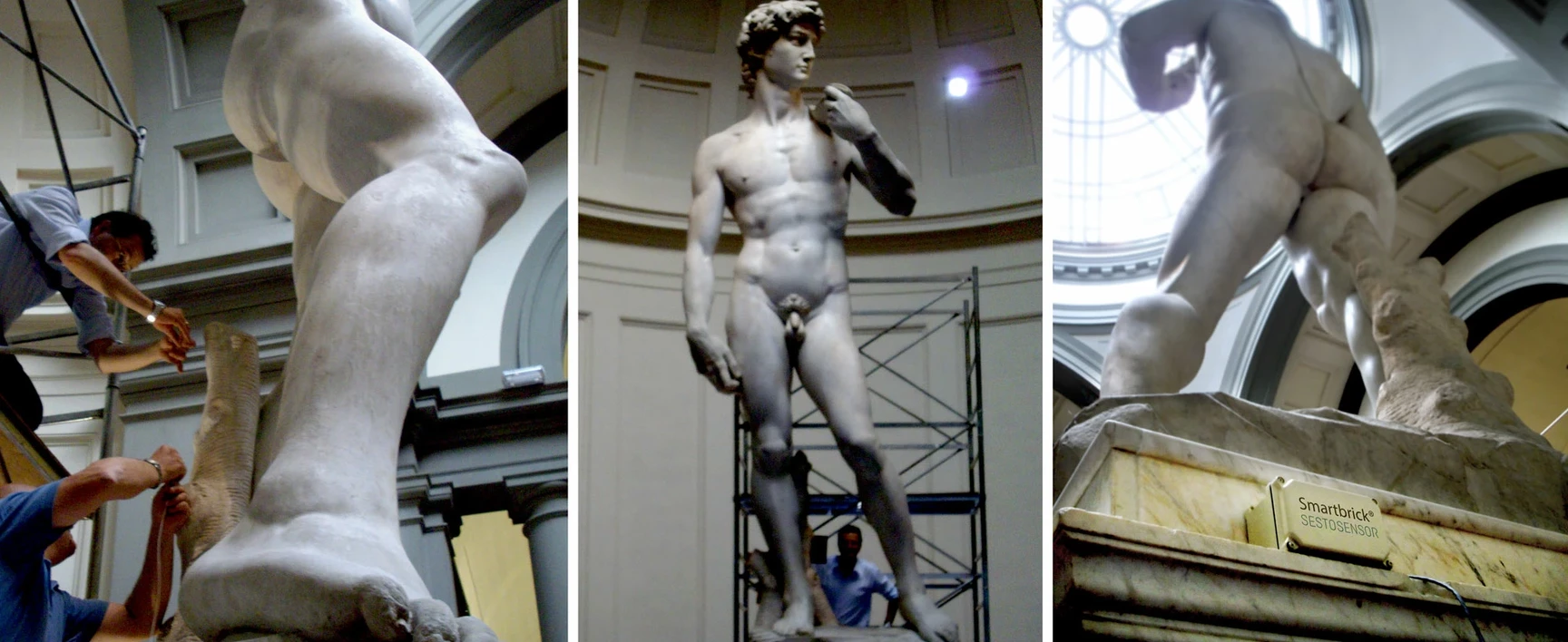 Monitoraggio David di Michelangelo con fibra ottica